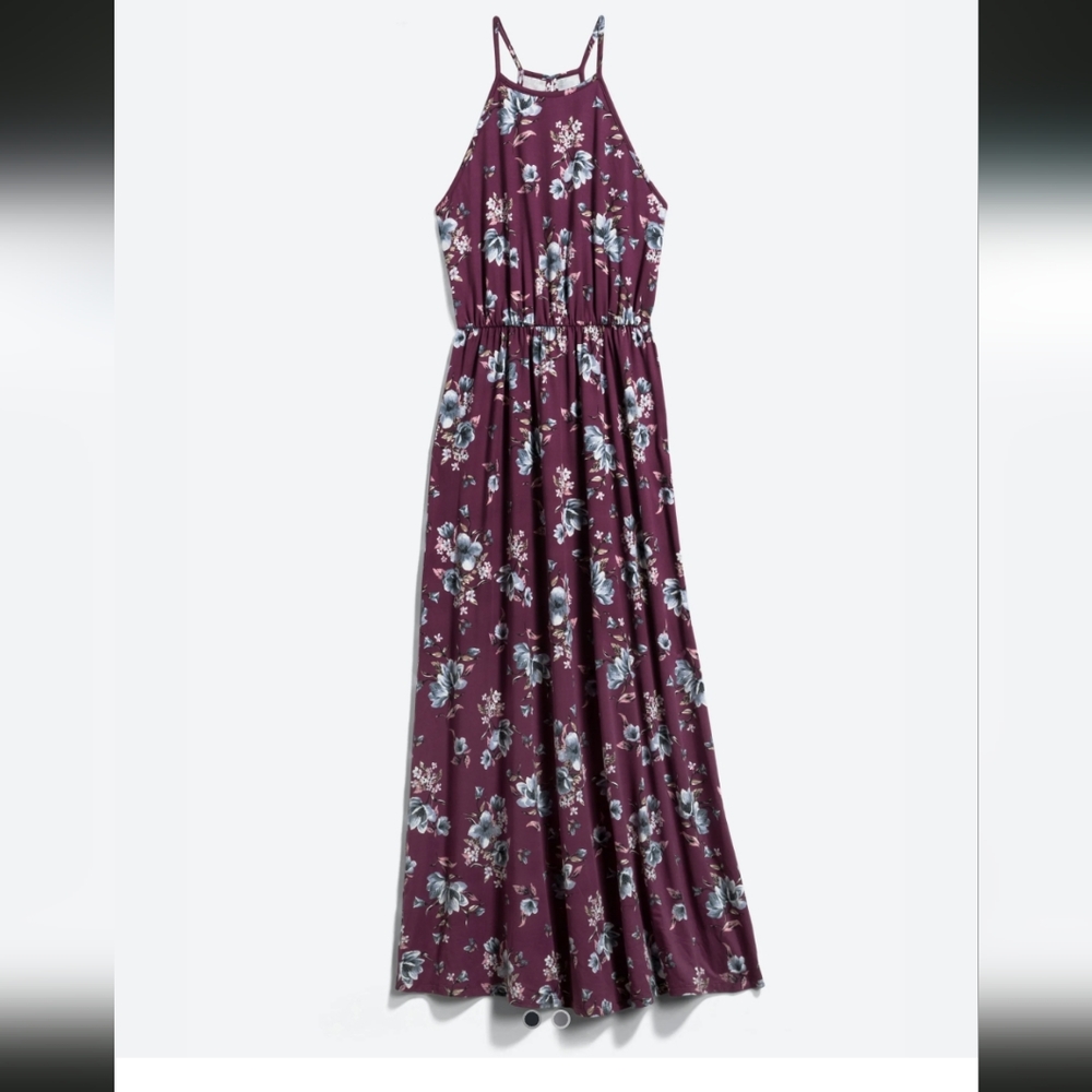 French Grey Maxi Dress